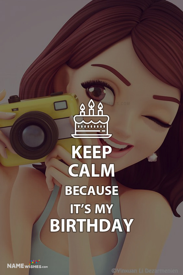 birthday instagram post keep calm