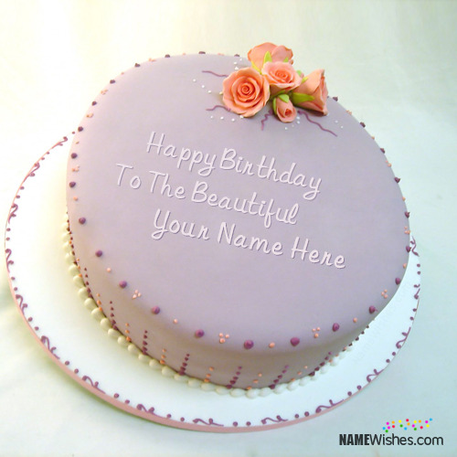 Lovely Happy Birthday Cake With Name