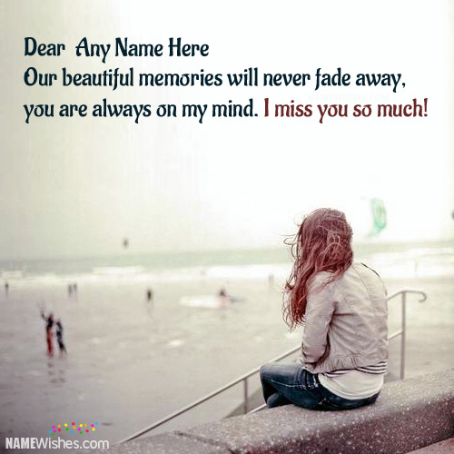 Miss You Image For Girls With Names