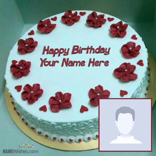 New Red Velvet Birthday Cake With Name