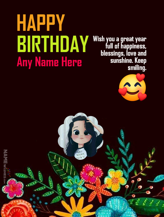 New Year Birthday Wish With Name and Photo