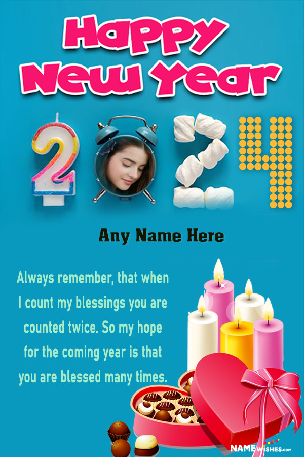 New Year Wish In Hindi With Name and Photo Edit Online