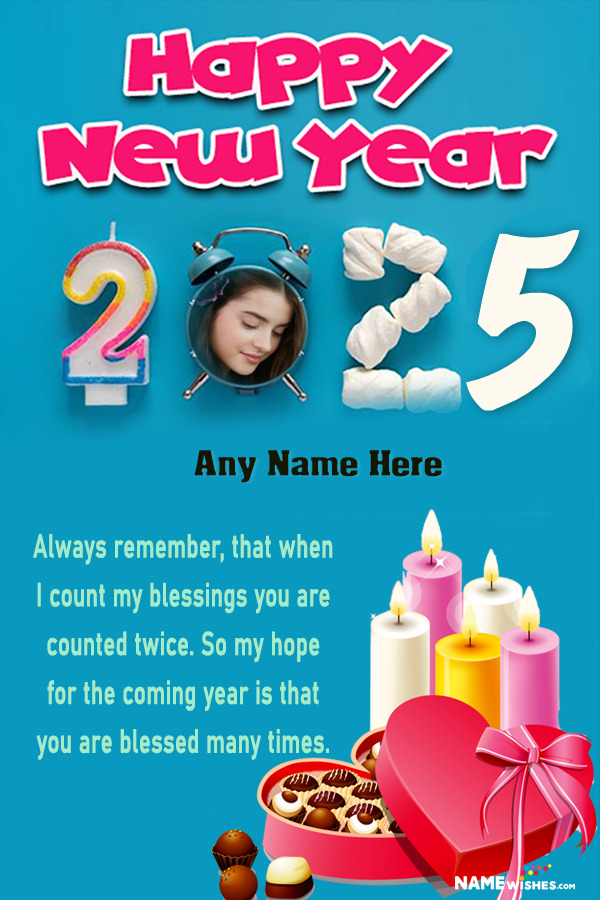 New Year Wish In Hindi With Name and Photo Edit Online