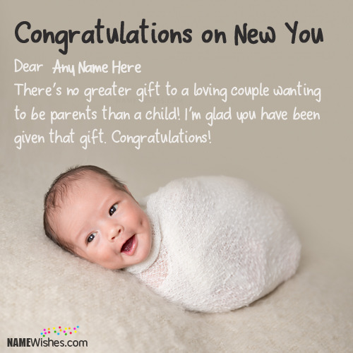 Newborn Baby Congratulations Messages With Name