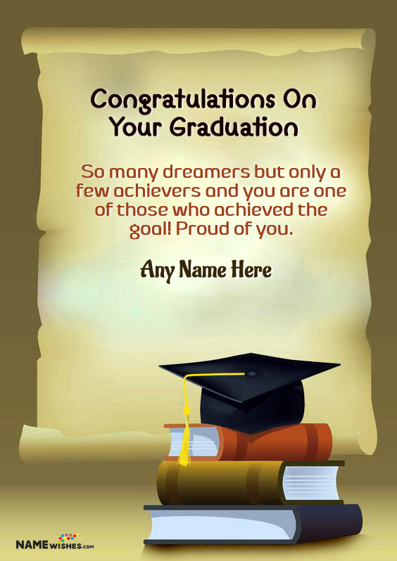 Royal Congratulations Message For Graduation With Name