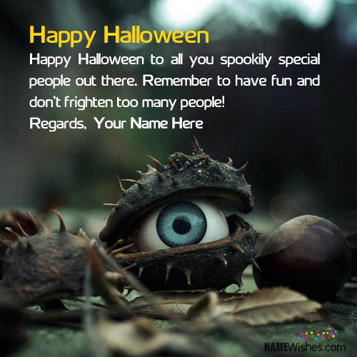 Scary Halloween Wishes With Name