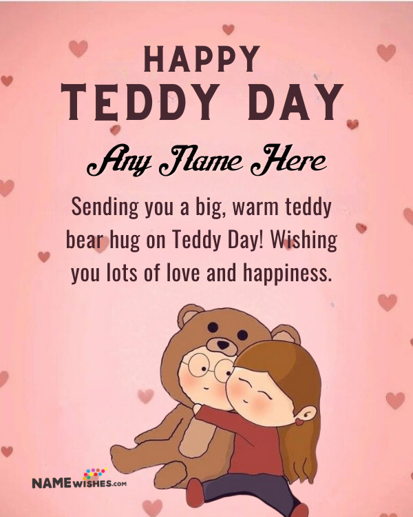 Spread the Warmth with a Cozy Teddy Day Hug Free ECard