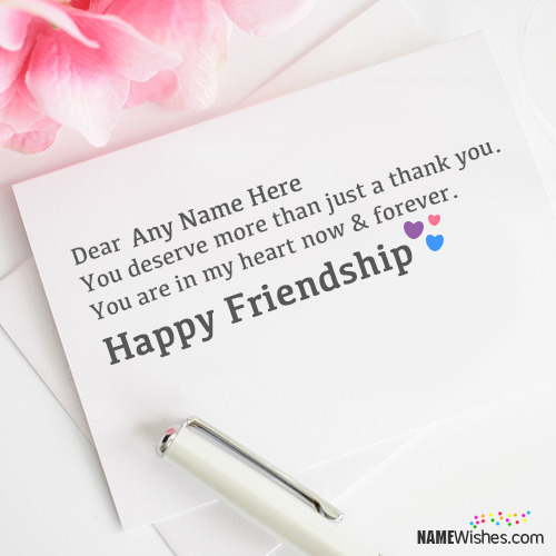 Thanks Friendship Quotes With Friend Name