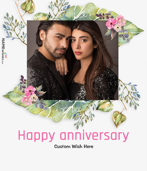 Wedding Anniversary Wish With Photo and Name