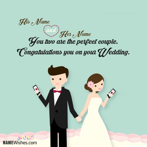 Wedding Congratulations With Couple Names