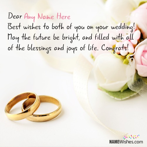 Wedding Wishes For Anyone With Name