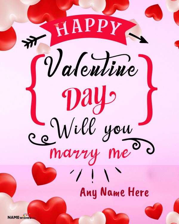 Will You Marry Me Happy Propose Day Frame