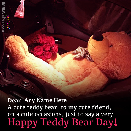 Write Couple Names On Teddy Bear Day Wishes
