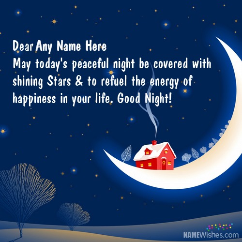 Write Your Name on Good Night Wishes