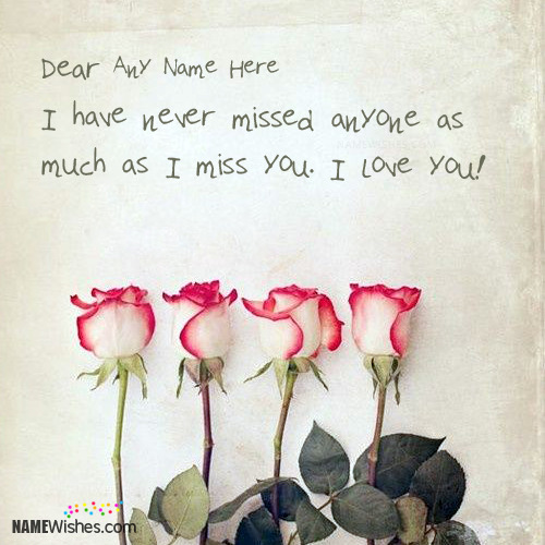 Write Your Name On Miss You Images
