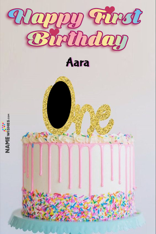 Beautiful Girls Birthday Wish And Princess Cake For Aara