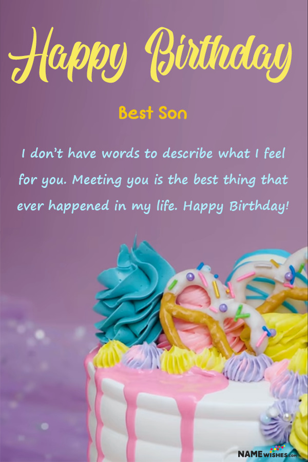 Best Son Happy Birthday Wish With Name and Photo