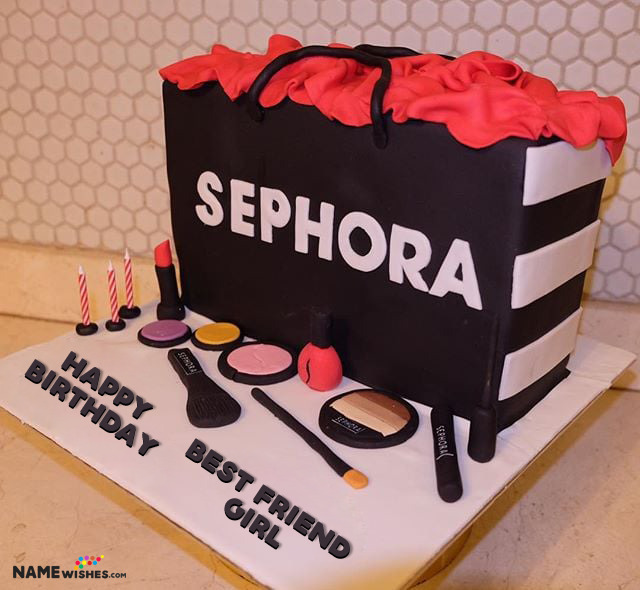 Photo Cake For 2 Beautiful Besties | Birthday Cake For A Best Friend With  The Name